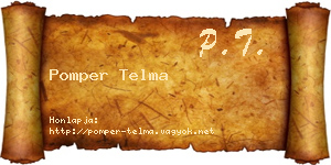 Pomper Telma névjegykártya